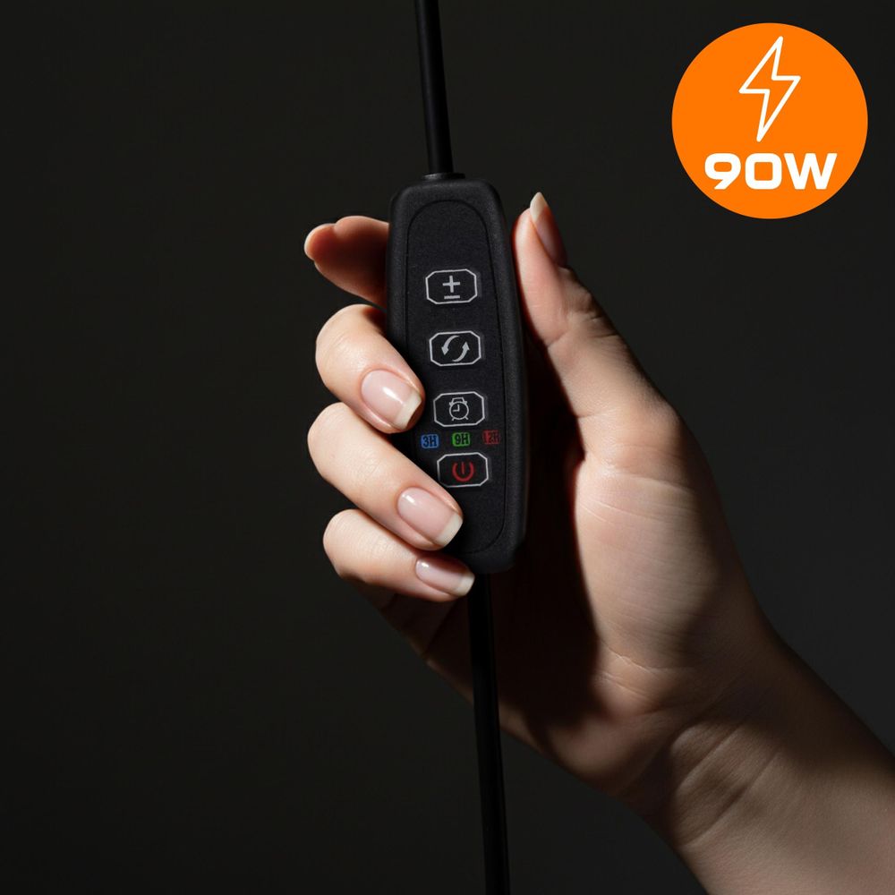 LED Pflanzenlampe 90W Vollspektrum mit 4 Köpfen, Wachstumslampe mit Timer & Clip, 80 LEDs dimmbar für Zimmerpflanzen & Anzucht, EVI GARDEN 4Glow