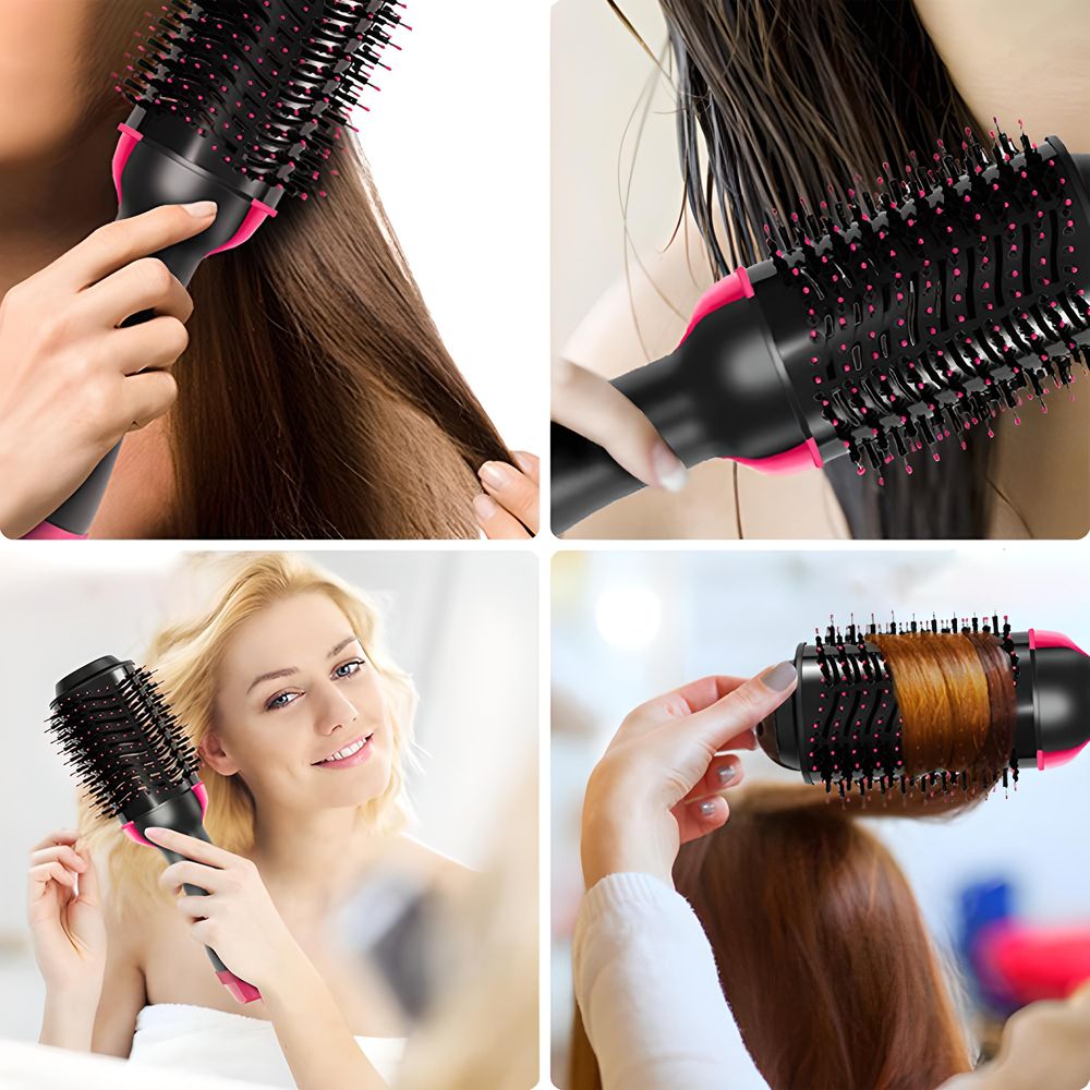 Warmluftbürste Föhnbürste Haartrockner 1000W Stylingbürste Hair Styler Dryer Volumizer Heißluftbürste Volumenbürste Lockenwickler Funktion Retoo