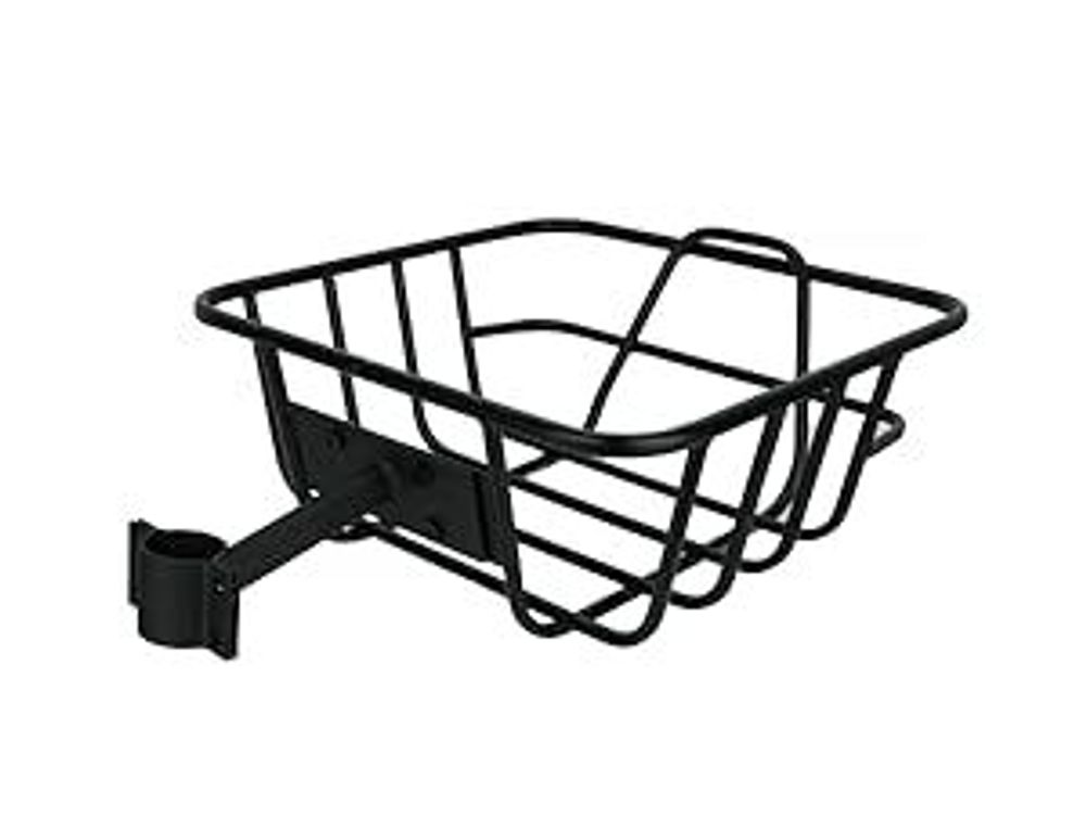 SachsenRAD Fahrrad-Heckträger mit Korb für F11 und F12, Fahrradkorb hinten Gepäckträgerkorb Fahrrad Hinterradkorb engmaschig Korb