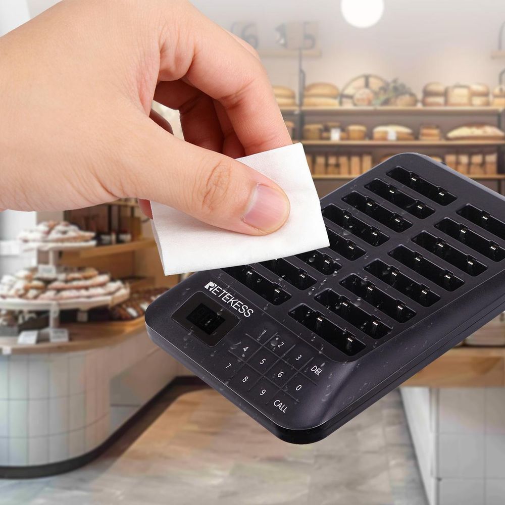 Retekess TD157 Restaurant Pager System, 16 Pagers, 500M Pager Rufsystem, 2 Rufmod, 24H Pager Pieper für Food Court, Café, Bar,998 Kanäle walkie talkie