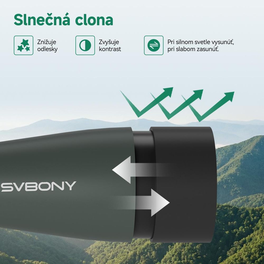 Svbony SV28 25-75x100mm pozorovací ďalekohľad, veľké zorné pole, H-K9L Porro Prism FMC, ďalekohľad s adaptérom pre mobilný telefón a puzdrom na statív