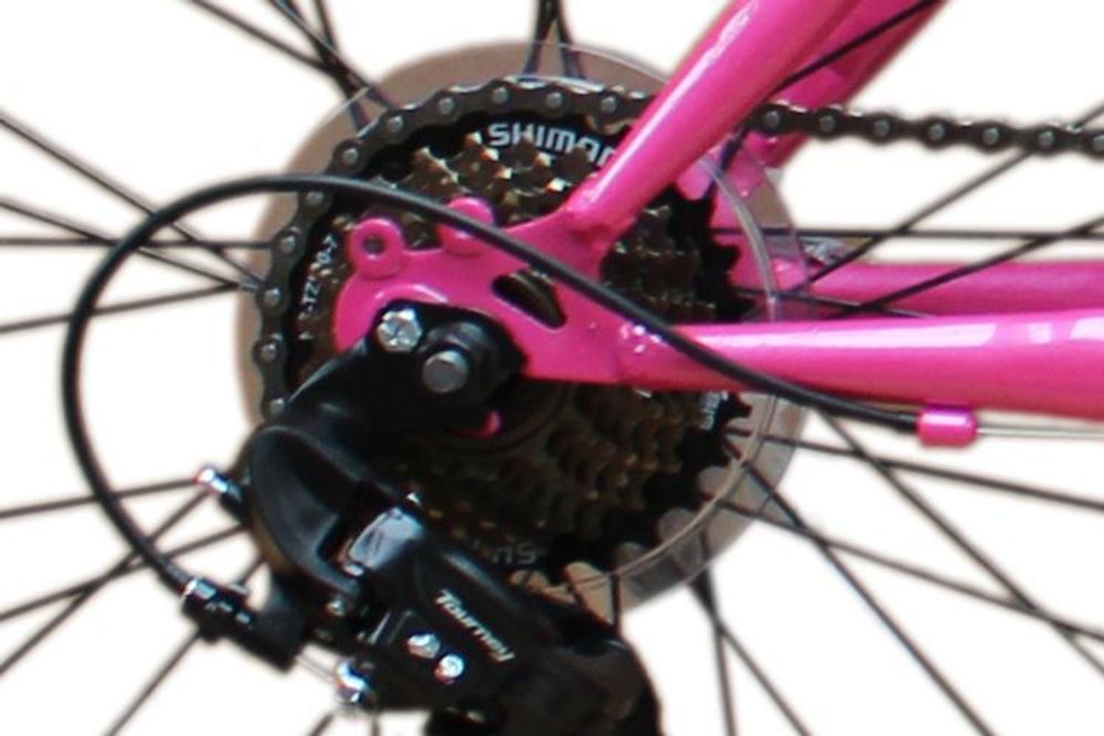 26 Zoll Mountainbike Mädchen Kinder Fahrrad mit Gabelfederung & Beleuchtung 21-GANG Rosa