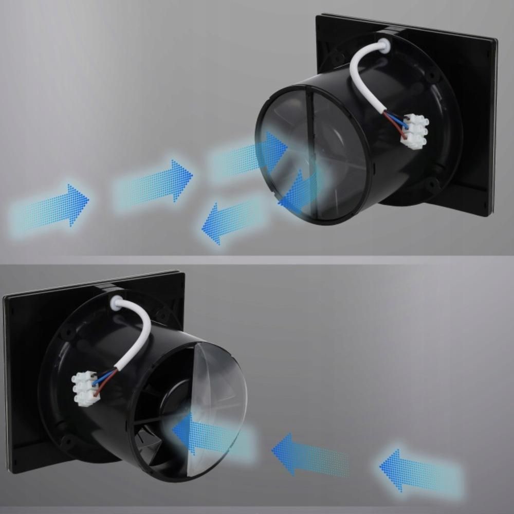EBERG ENSO 100 B Badlüfter 100 mm Feuchtigkeitssensor Timer LED Schwarz