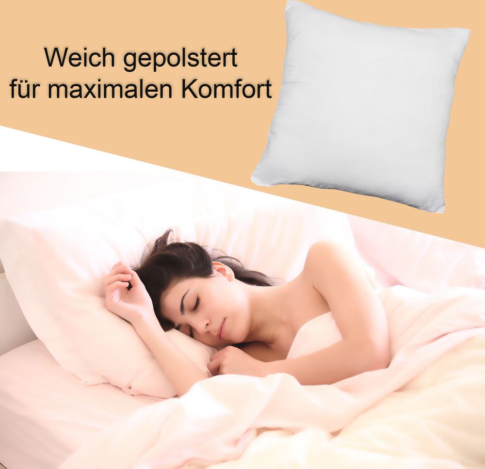 Kopfkissen 2er Pack Füllkissen 50 x 70 cm Polyester Innenkissen Sofakissen Dekokissen Kissen Couchkissen