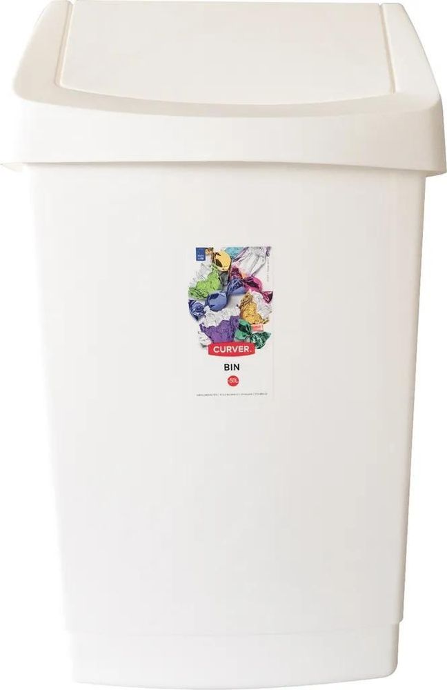 Curver Atkritumu spainis Click-it 50L balts 0804045026