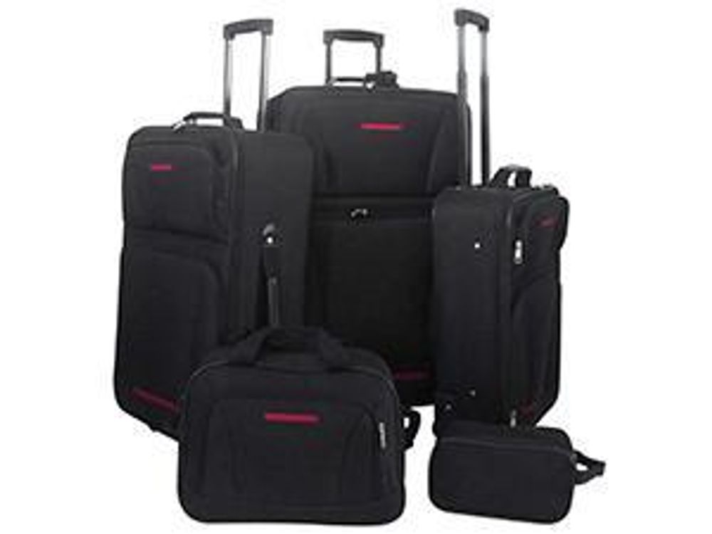 vidaXL Set de voyage Set de valises 5 pièces noir