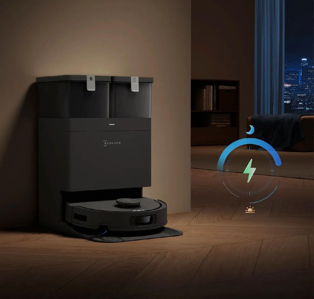 ECOVACS DEEBOT T30e Omni Staubsauger Roboter mit 1L Original-Reinigungsflüssigkeit, 25000Pa Saugroboter mit Wischfunktion Wischroboter Schwarz