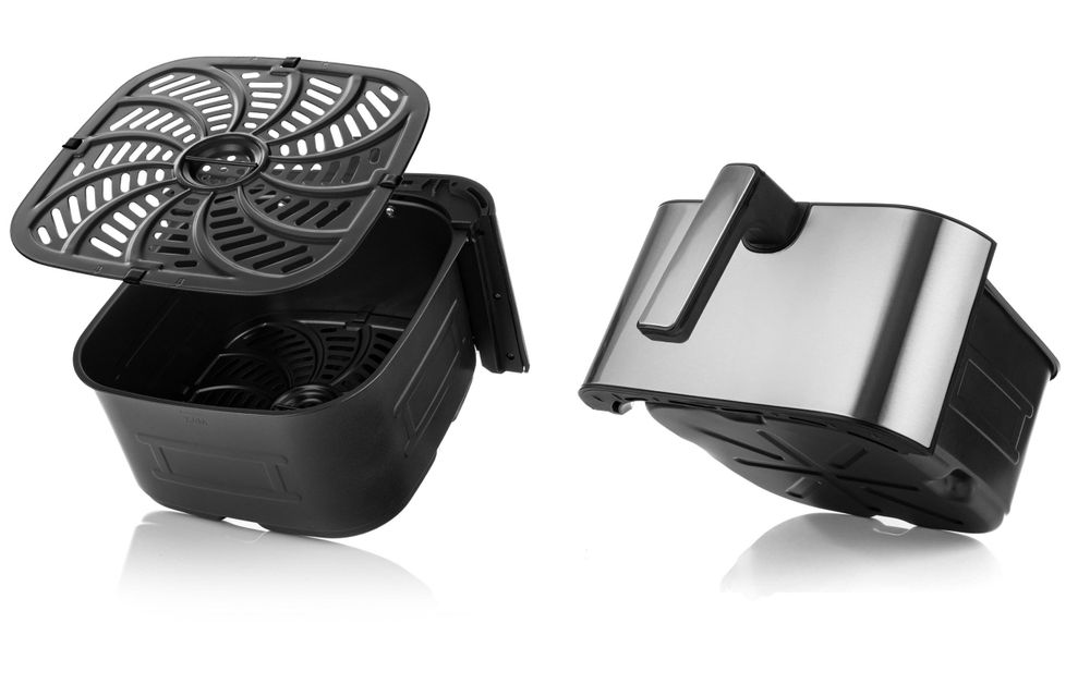 LEHMANN Friggitrice ad Aria 8 litri, 12 programmi, Regolazione Manuale 76–200°C, Timer, Display LED Touch, 1800W