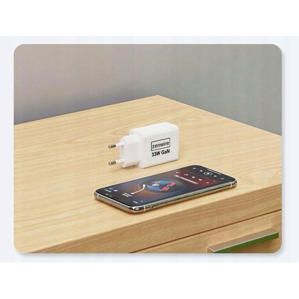 Szybka ładowarka - Zasilacz - Wtyczka ładowarki - Gan Iii 33 W - Zasilacz do iPhone Samsung
