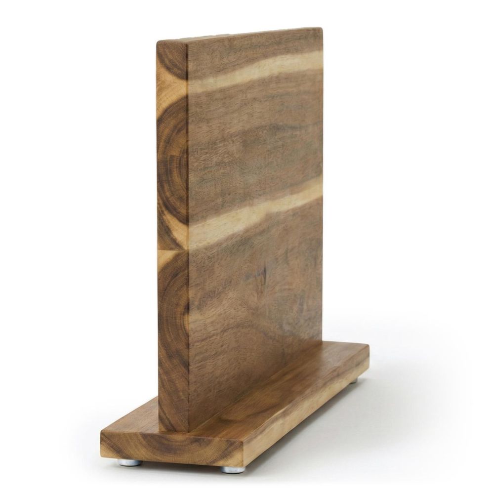 WELLHAUS Magnetischer Ständer für Küchenmesser, Doppelseitig, aus Holz