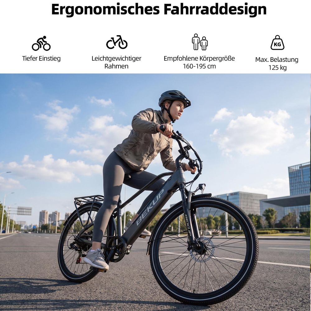 V2 Stadt-Elektrofahrrad, 36V, 250W, 25 km/h, mechanische Doppelscheibenbremse, 125 kg, grün