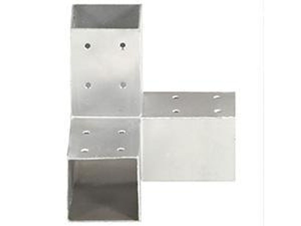 vidaXL Pfostenverbinder 4 Stk. Y-Form Verzinktes Metall 71 x 71 mm