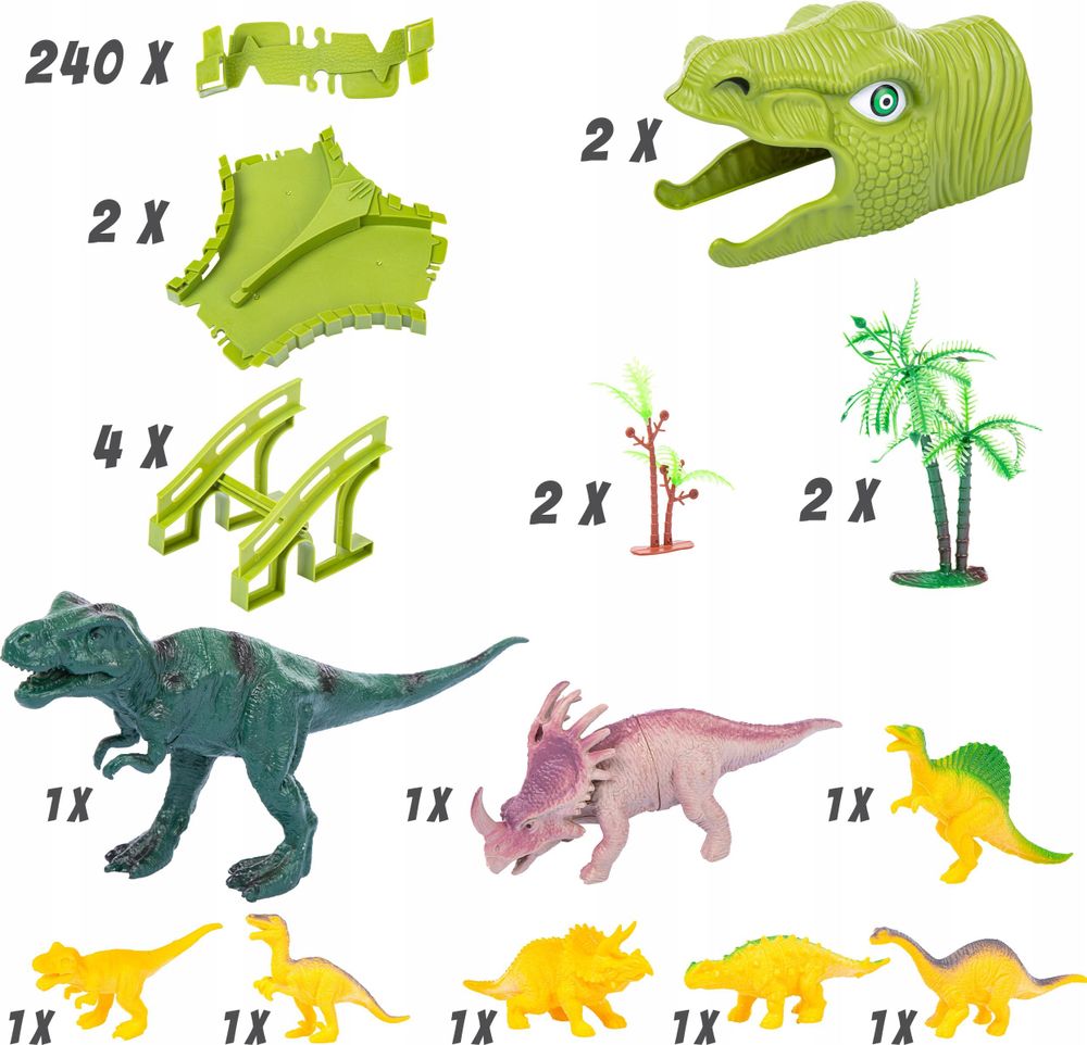 Dino-Tunnel und flexible Rennstrecke