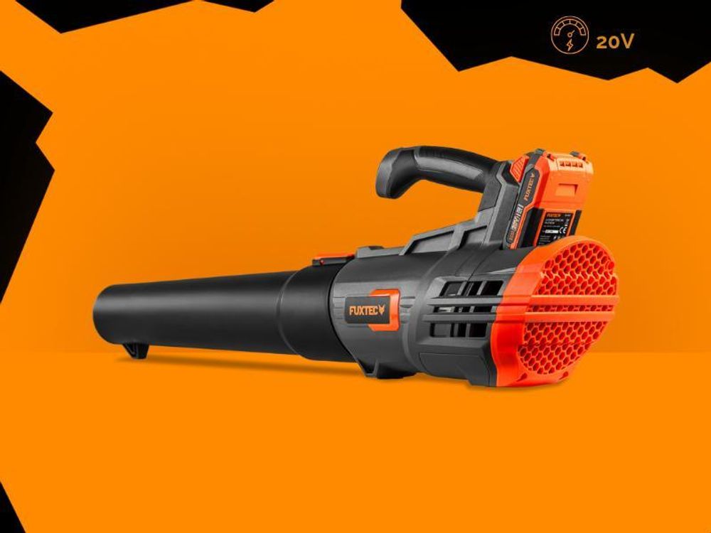 FUXTEC Akku Laubbläser FX-E1LB20 SET1 - 20V | 2,4Kg |137km/h Blasgeschwindigkeit | geringe Lautstärke 96db(A) | 1 x Akku 4Ah| 1 x Ladegerät 1A