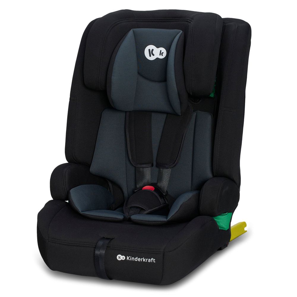 Kinderkraft SAFETY FIX 2 i-Size - Autokindersitz Autositz 76-150 cm - R129 Norm - ISOFIX - TOP TETHER - H-GUARD - SPS - 12-fach Kopfstütze - Schwarz