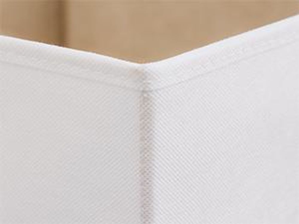 SONGMICS Aufbewahrungskörbe, 6er Set, faltbare Stoffboxen mit PP-Platten, für Regal, 33 x 33 x 33 cm, weiß-beige