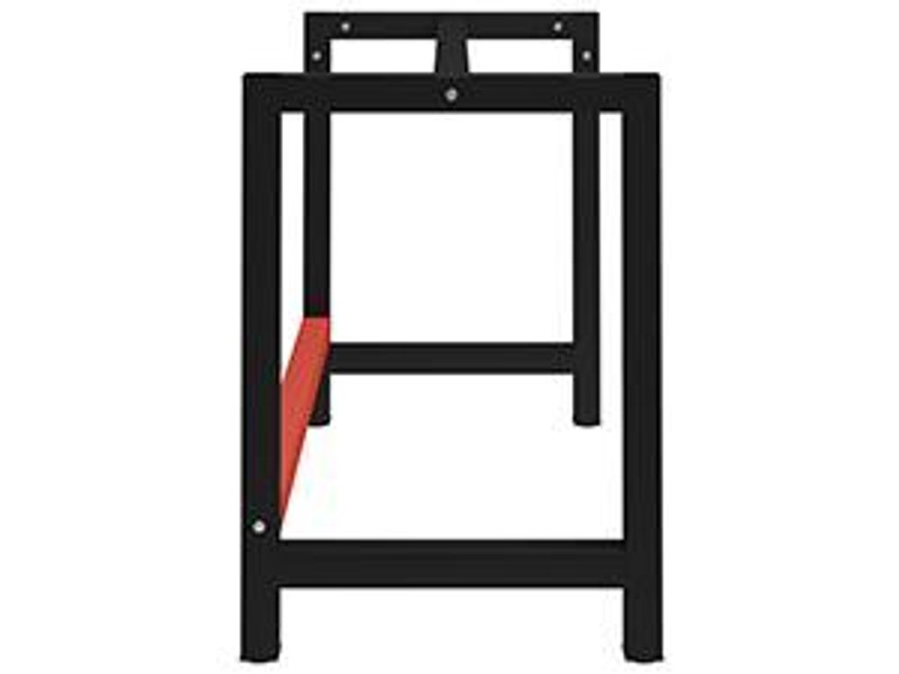 vidaXL Werkbankgestell Metall 120x57x79 cm Schwarz und Rot