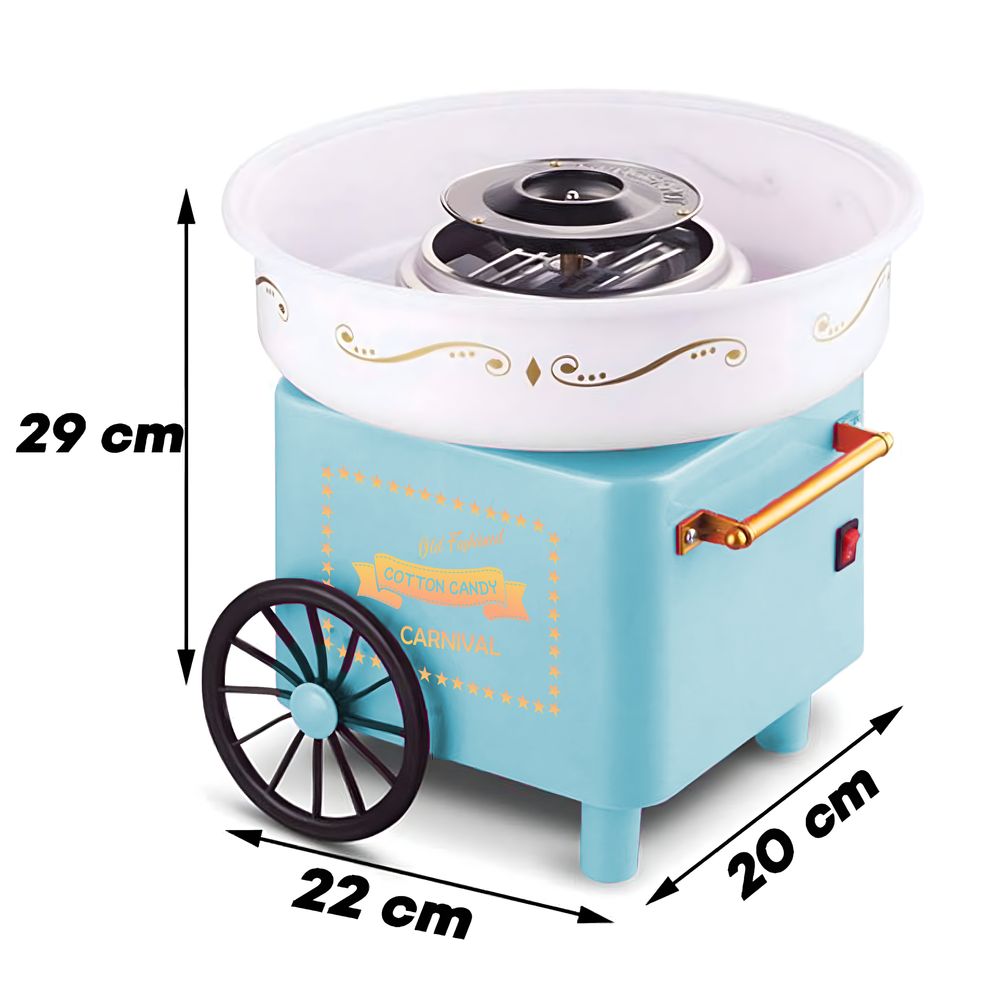 Zuckerwattemaschine Set – 500W Automat, Retro-Design, inkl. 10 Zuckerwatte-Stäbchen & Messlöffel, für Zuhause & Kinderpartys, süße Leckereien Retoo