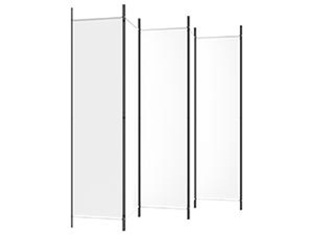 vidaXL Paravento a 6 pannelli, bianco, 300x200 cm, in tessuto