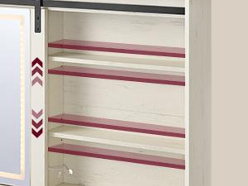 VASAGLE LIRY Kollektion - Schminktisch mit Spiegel, Beleuchtung, Hocker, Ladestation, 2 Schubladen