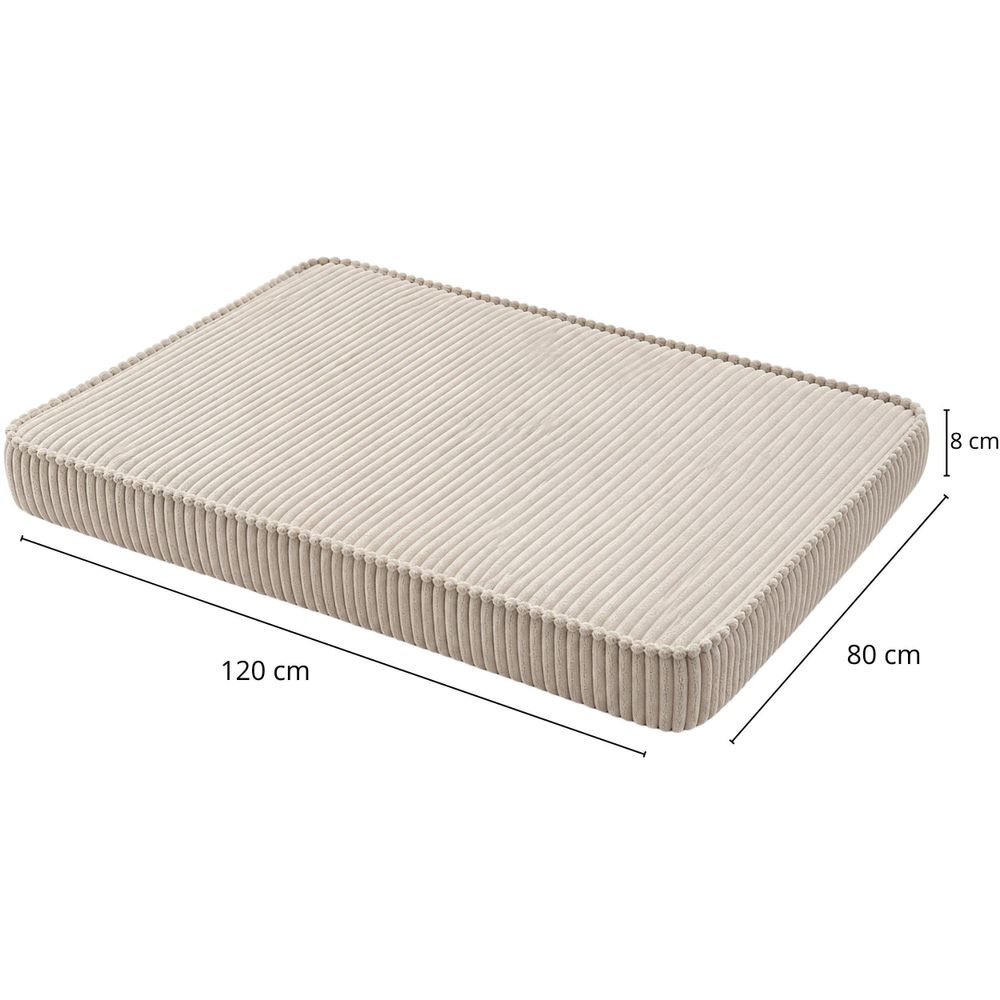 Hundebett Hundekissen Hundematte Cord Xl 120X80 Cm Braun
