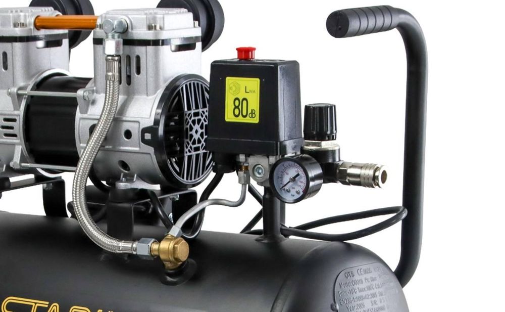 Kompressor Silent 8 bar mit 24 l Kessel und 1,1 kW Schallgedämmt