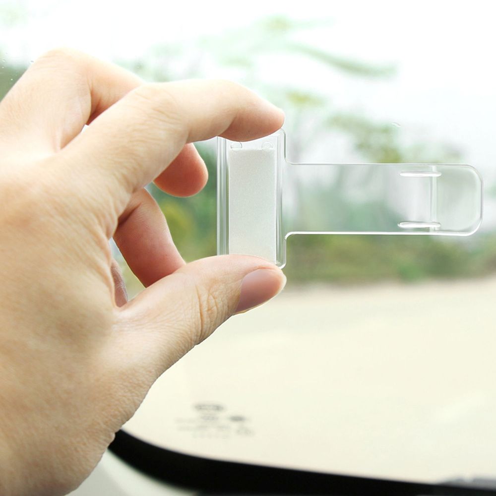 Parkscheinhalter Parkausweis Parkscheinhalter Transparent Clip Windschutzscheibe Halterung Parkschein Selbstklebend Tickets Clips Auto Kartenhalter Retoo