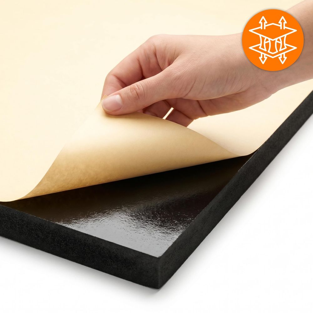 Garagen-Wandschutz selbstklebend 40x20x1,5 cm, Türkantenschutz aus EVA-Schaum, Waffelstruktur für Stoßdämpfung, EVI GARAGE, Schwarz