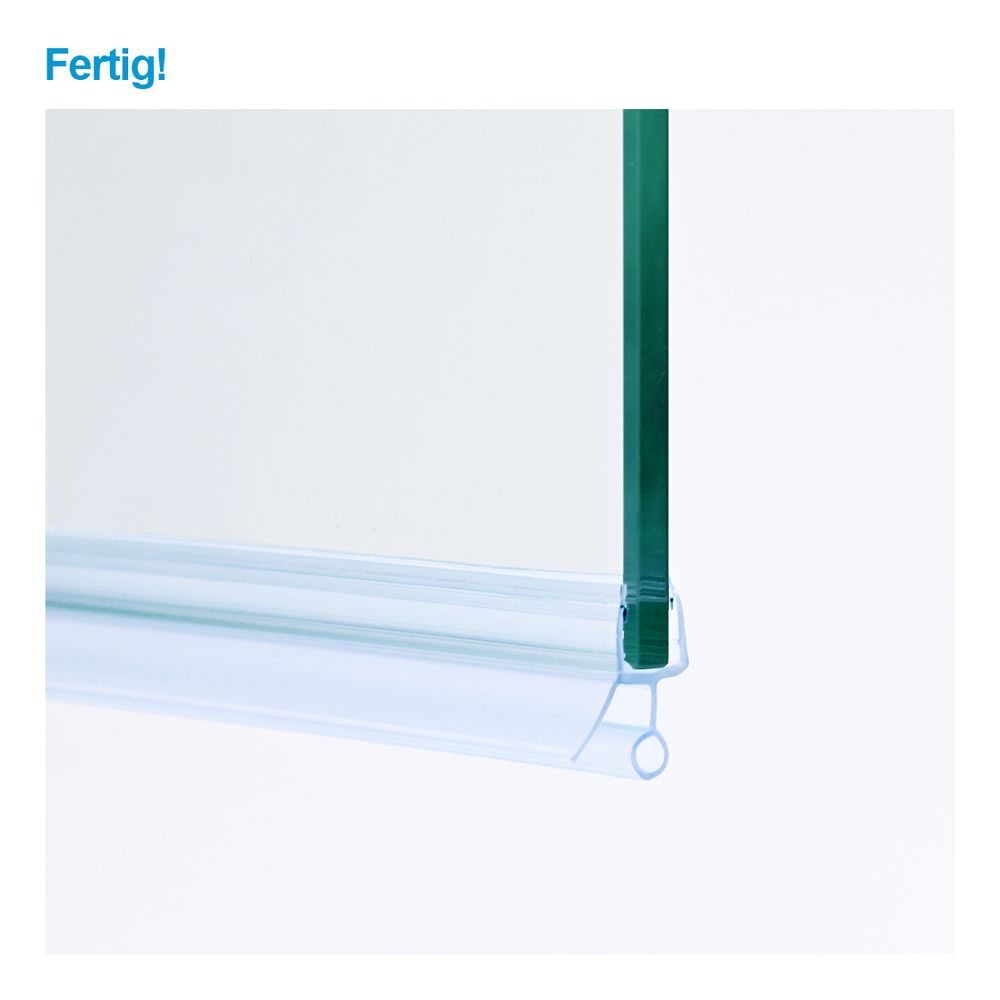 Heilmetz Duschdichtung 100cm Ersatzdichtung Duschtür für Glasstärken 4-6mm Wasserabweiser Duschkabinen-Dichtung Kleine Runde Blase TYP2