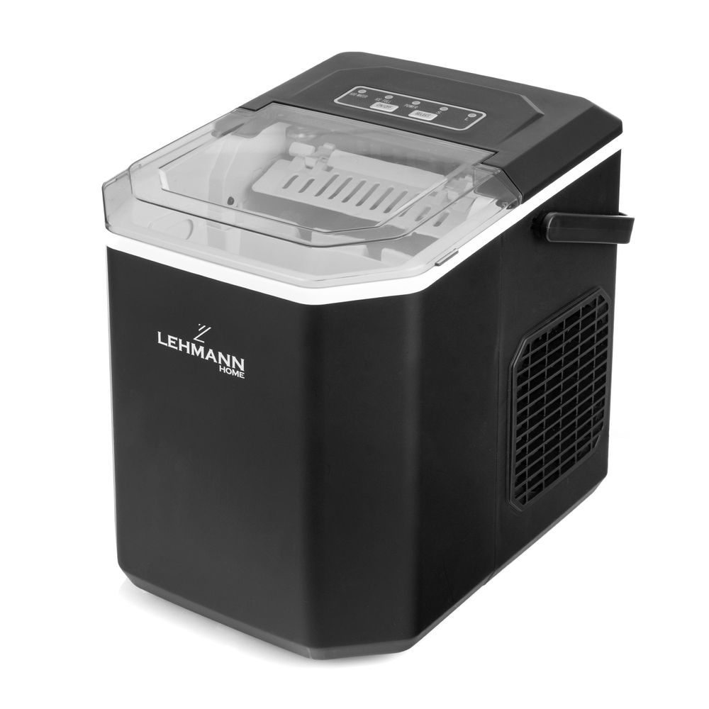 LEHMANN Macchina per il Ghiaccio, 9 Cubetti in 6–8 minuti, 2 dimensioni di cubetti, 12kg/24h