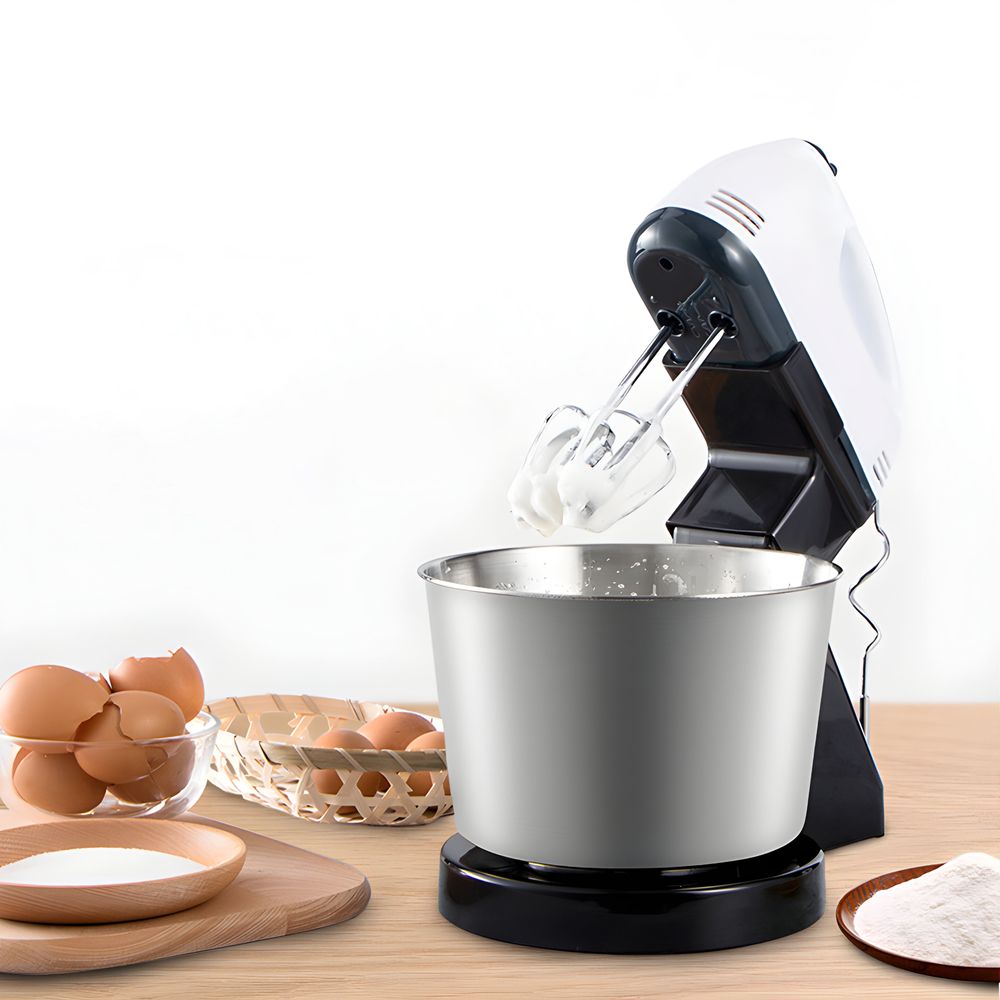 Handmixer 450W Mixer mit Schüssel Elektrischer Standmixer, Handrührer, Eierschläger, 220V, 7 Stufen, Handrührgerät, Turbotaste, Rührmixer Retoo
