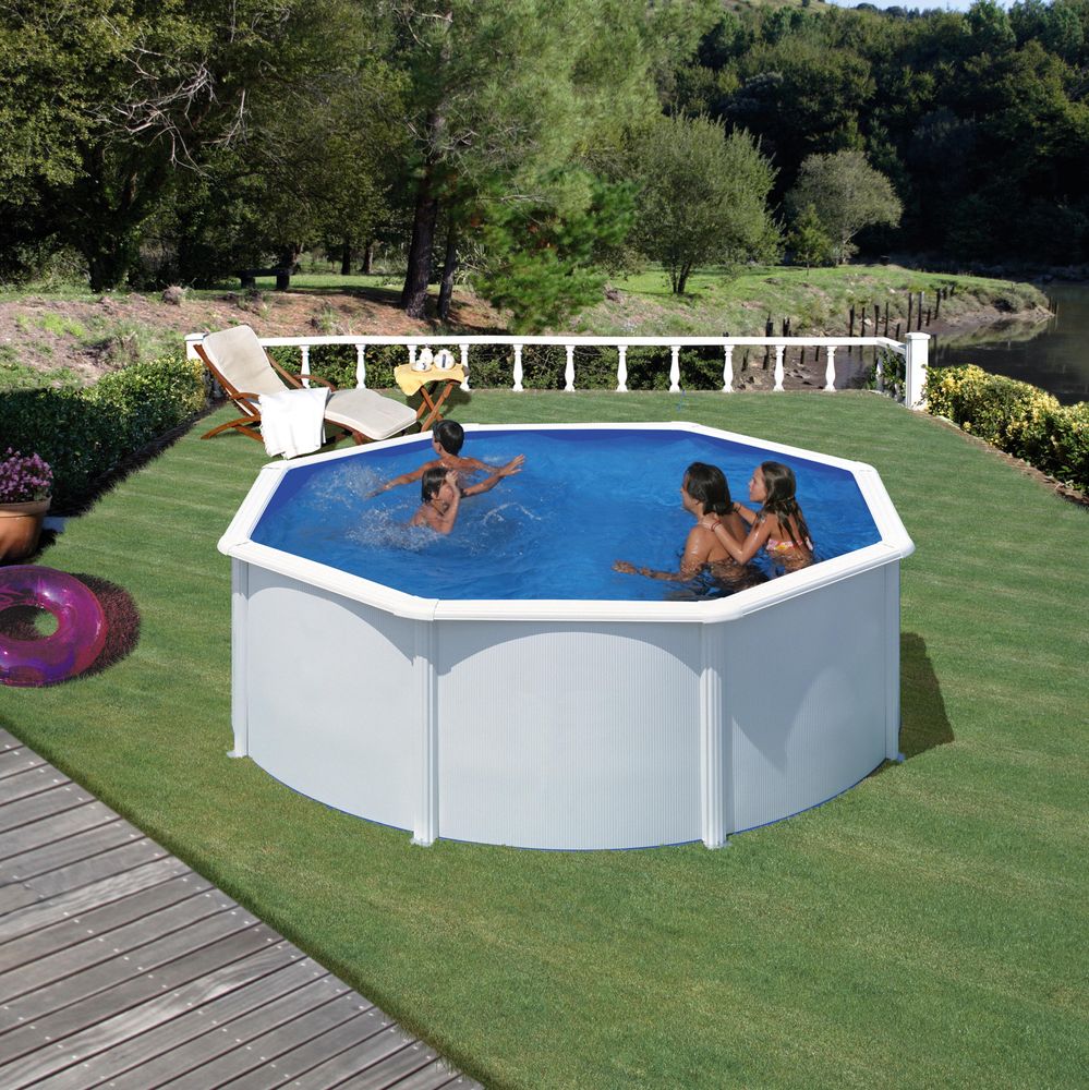 Gre Stahlwandpool in weiß KIT300QGRE, rund, Ø300 x 120 cm