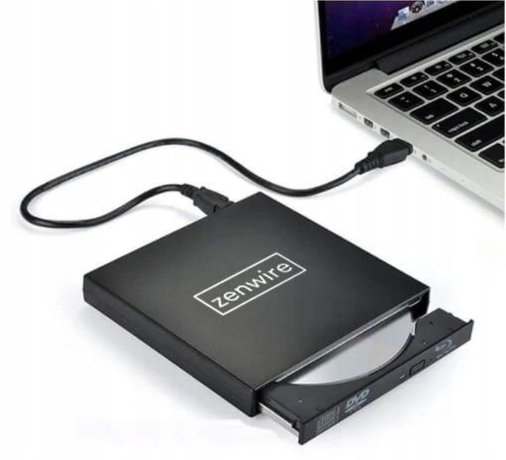 Przenośny napęd - Zewnętrzny napęd CD DVD RW - Nagrywarka USB 2.0 3.0 i odtwarzacz CD - Plug and Play