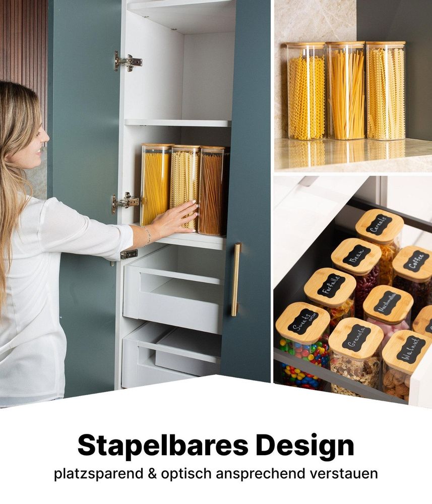 Platzsparend und dekorativ stapelbar