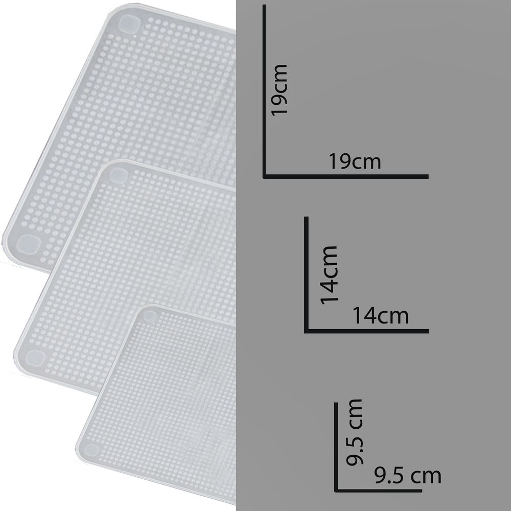 Dehnbare Silikondeckel 4 Teiliges Silikon Stretch Deckel Wiederverwendbar Silikon Abdeckung Universal Frischhalte Deckel Transparent Retoo