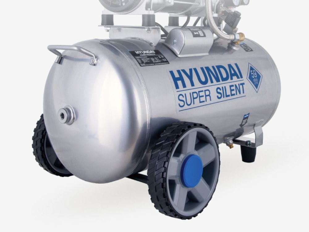 HYUNDAI Silent Kompressor SAC55753 (8 bar, 50L, ÖLFREI, 59 dB, 1.5 kW / 2.0 PS)