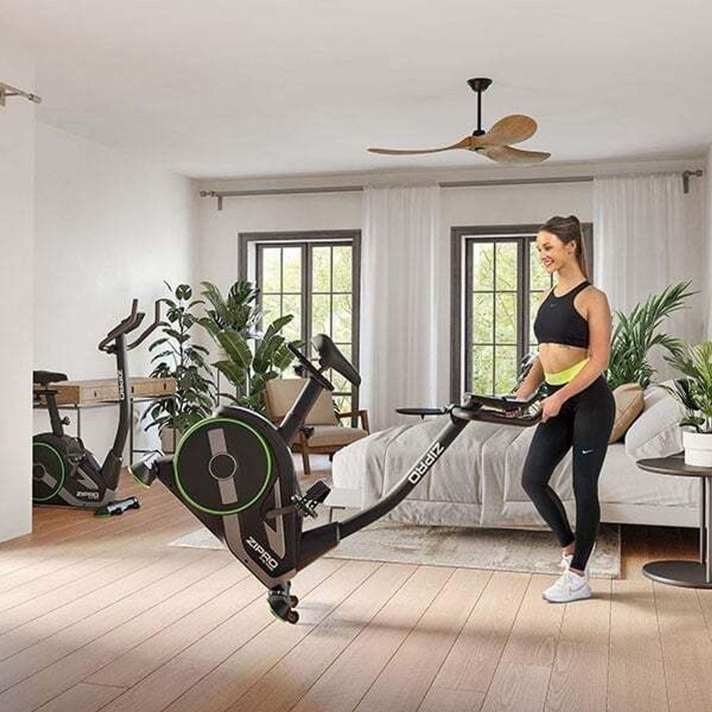 Rower ergometryczny Zipro Rave – elektromagnetyczny rower treningowy z połączeniem z aplikacją 32 poziomy oporu i program watowy Regulowana kierownica i siodełko