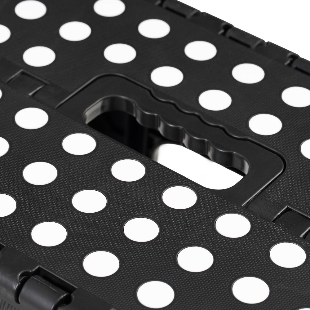 FURNIFY® Klapphocker QUICKSTEP Haushaltshocker | Faltbarer Tritthocker Klapptritt | Schwarz