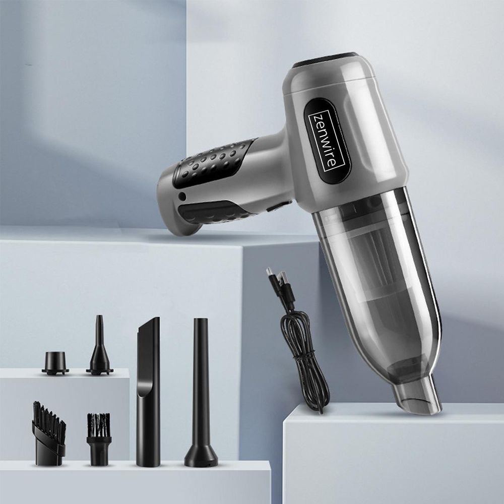Handstaubsauger - Autostaubsauger - kabellos - 2-in-1 - Druckluft - TwinAir - 90W - mit 6 austauschbaren Aufsätzen