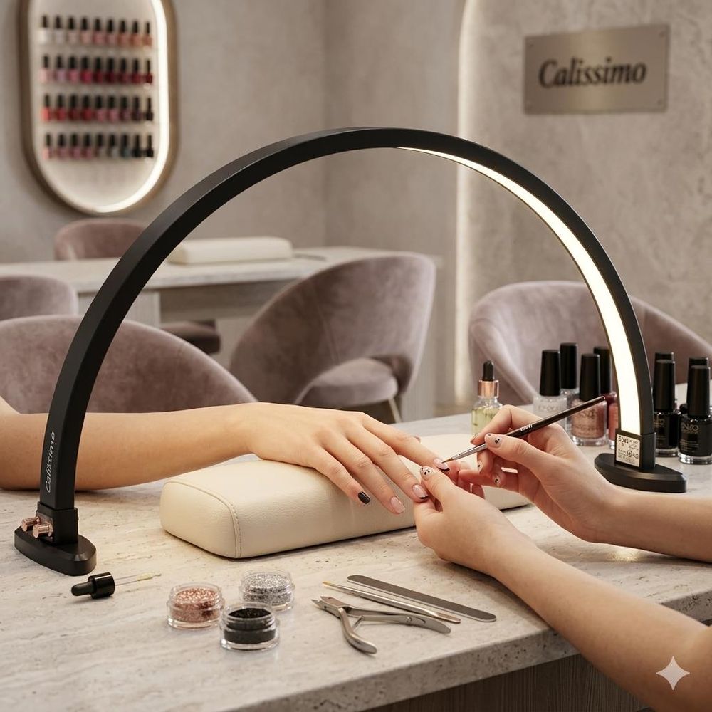 Lampada per Trattamenti Estetici Moon LED senza ombre da tavolo nera