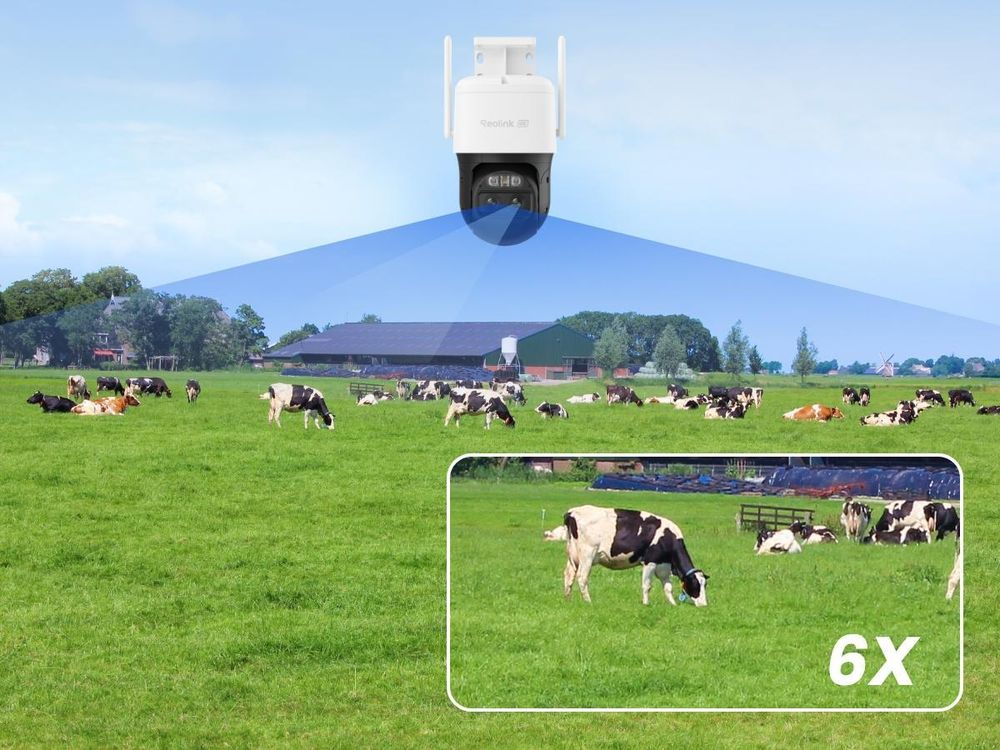 Reolink TrackMix LTE Plus 2+pannello solare Plus, telecamera di sorveglianza da esterno 2K 4MP 4G LTE con batteria integrata ColorX, zoom automatico e tracciamento, registrazione 24 ore su 24, 7 giorni su 7