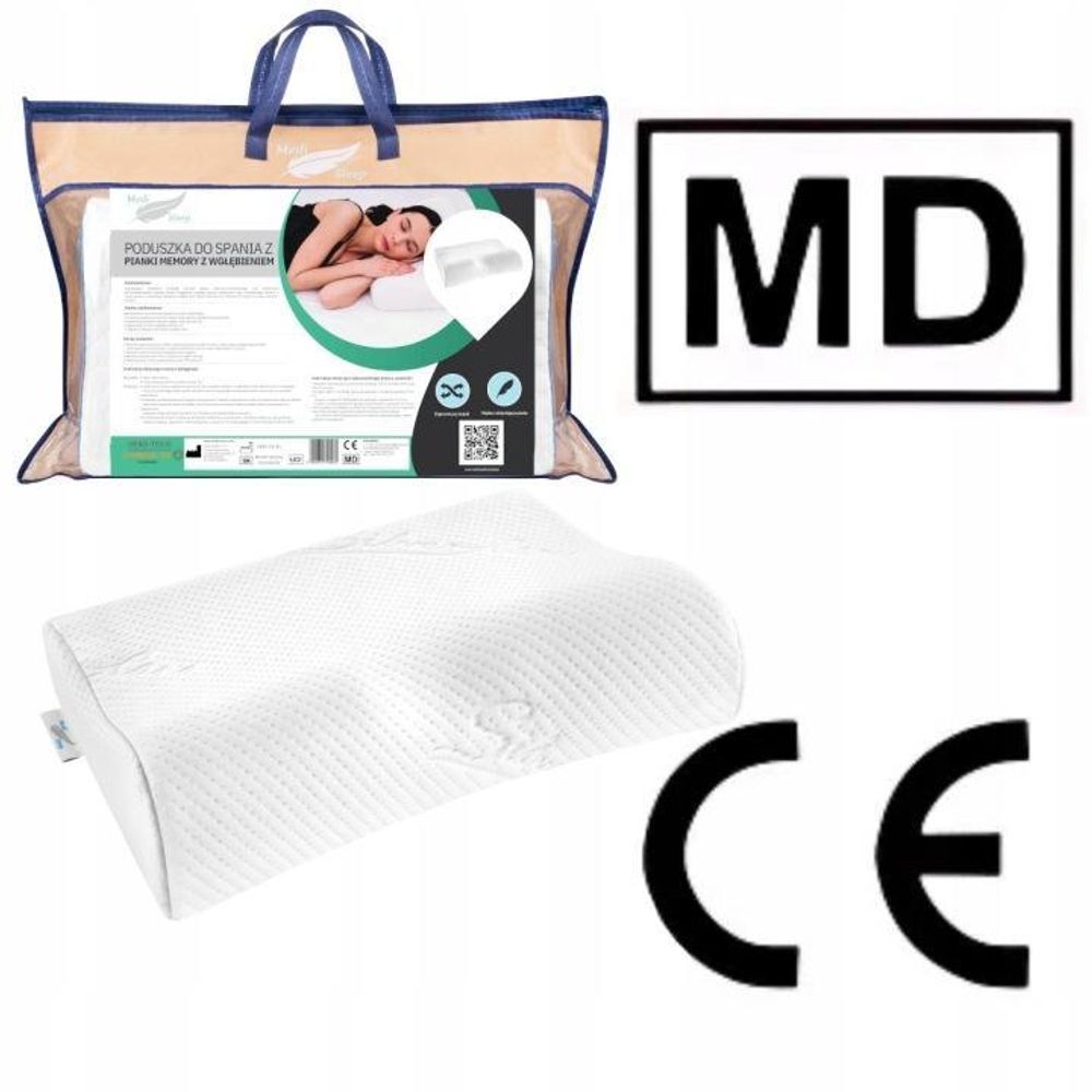 Orthopädisches Nackenstützkissen aus Memory Foam - Profiliertes Kopfkissen - Nackenkissen mit Aussparung - Ergonomisches Kissen für besseren Schlaf