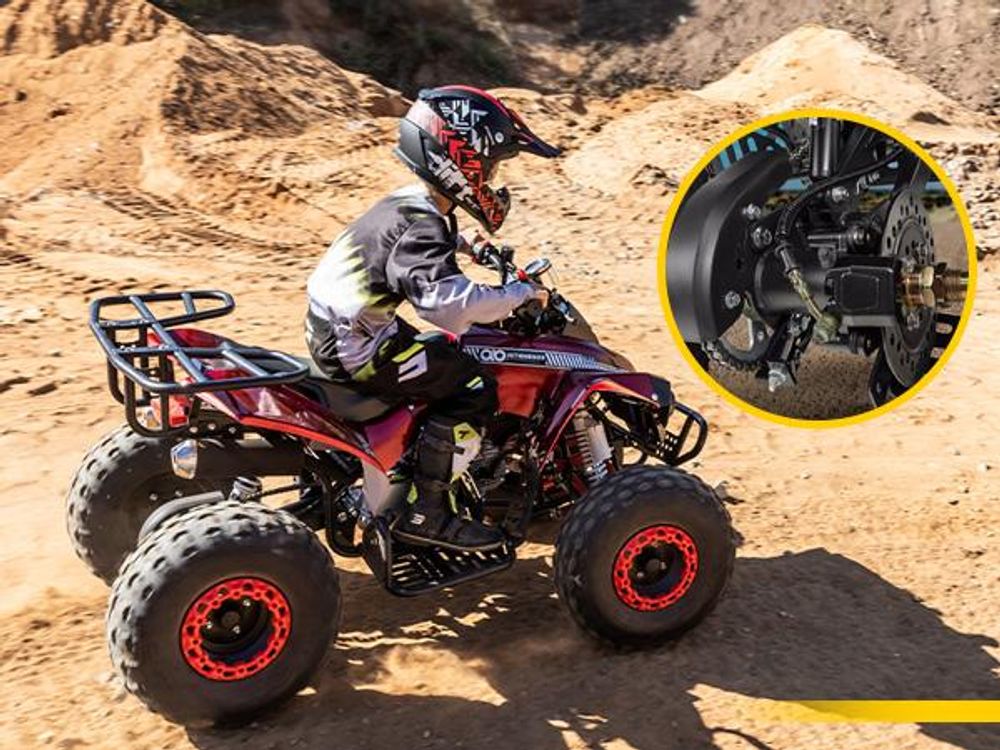 Actionbikes Motors Benzin Jugendquad S-10 | 125 ccm - Offroad Quad - ATV - Jugend Fahrzeug - Midi Quad - Pitbike - Pocketquad (lackiert Camouflage)