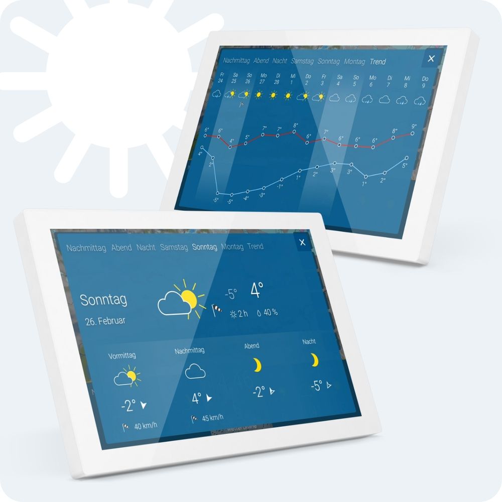 Das Bild zeigt die wetteronline home 3 mit 14-Tage-Vorschau