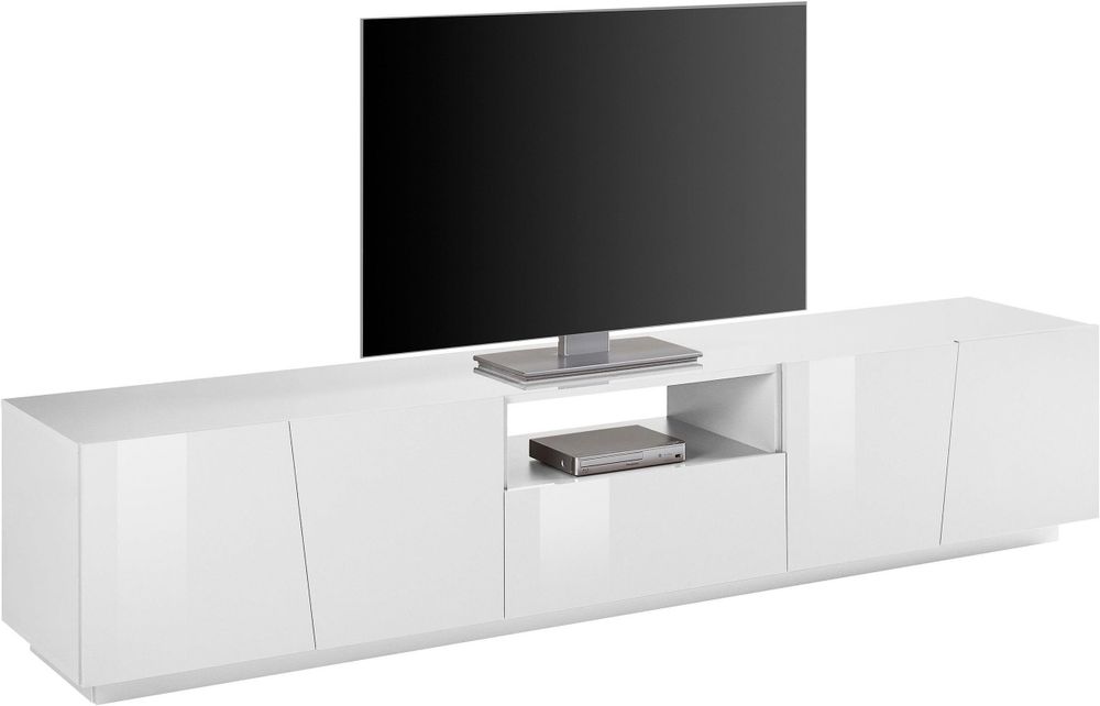 Viterbo II – TV-Lowboard mit viel Stauraum und Weiß-Hochglanz-Design