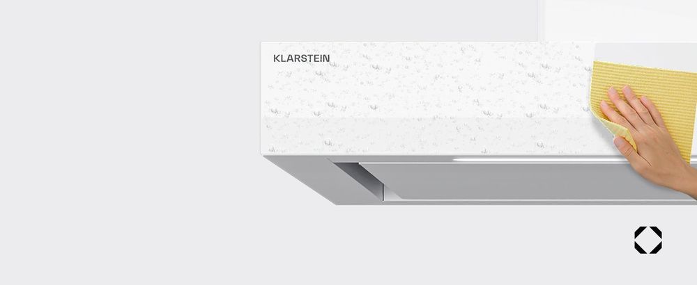 Klarstein Velaire Dunstabzugshaube 60 cm - 600 m³/h, A++ , Touch-Bedienung, LED, leise, Aluminium- & Aktivkohlefilter, Wandhaube, Weiß