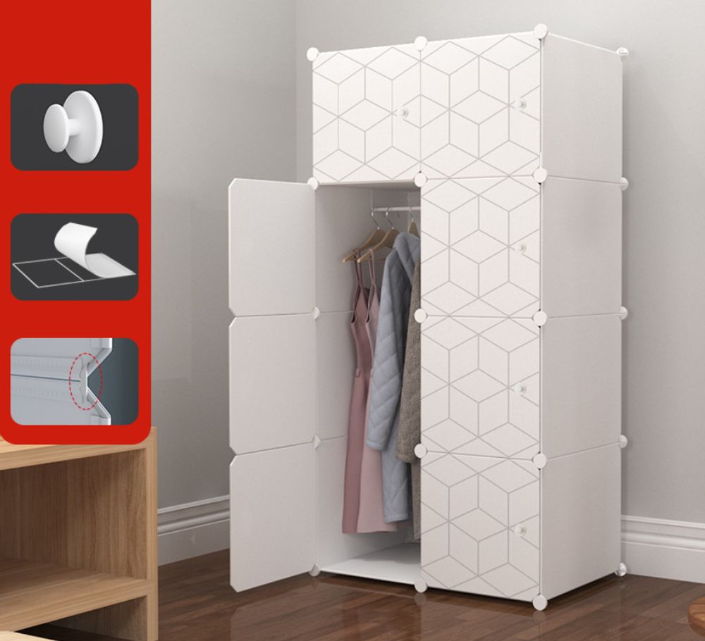 MODULARER KLEIDERSCHRANK GEOMETRISCHER 147/75/47 cm