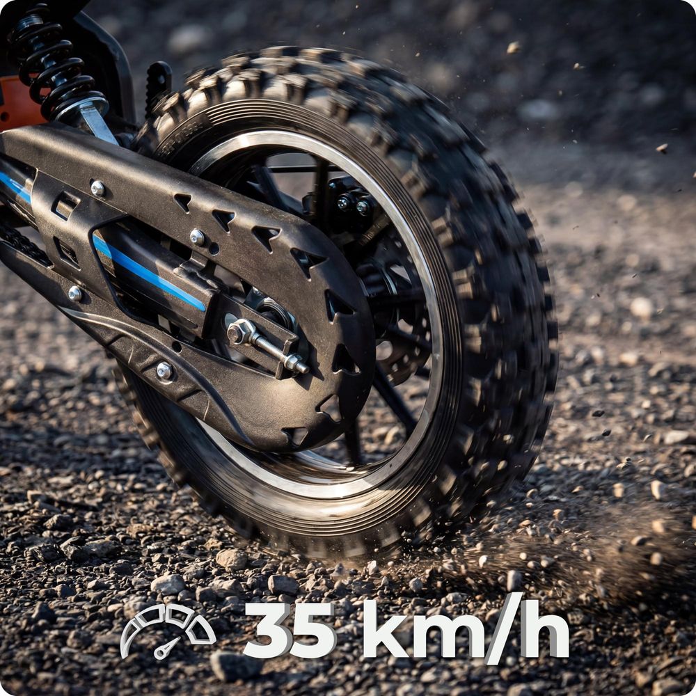 VOLTOURI Mini Cross a Benzina CR49-E | Avviamento Elettrico | 49 cm³ | 35 km/h | Blu