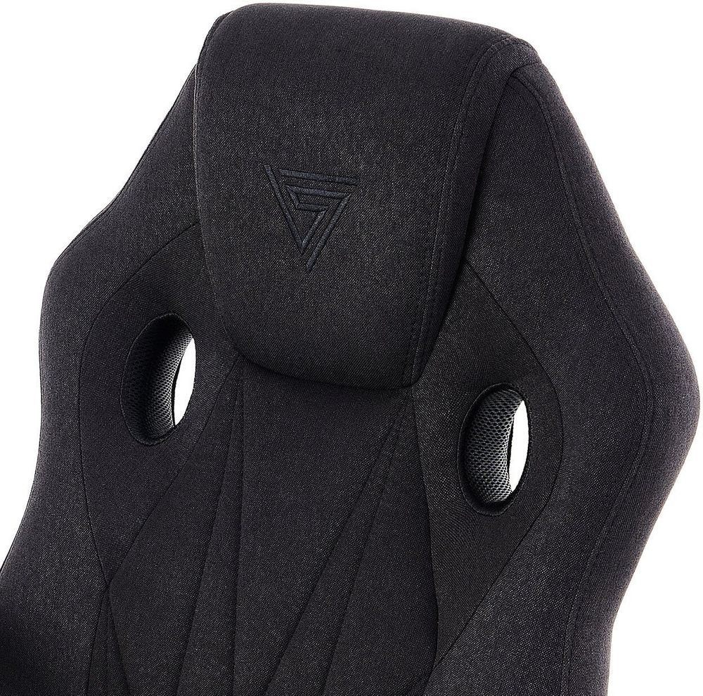 SENSE7 Prism Gaming Stuhl Stoff Schwarz - Ergonomischer Bürostuhl PC Schreibtischstuhl Zockerstuhl Wippfunktion Gamer Stuhl 120kg HDF™-Gewebe