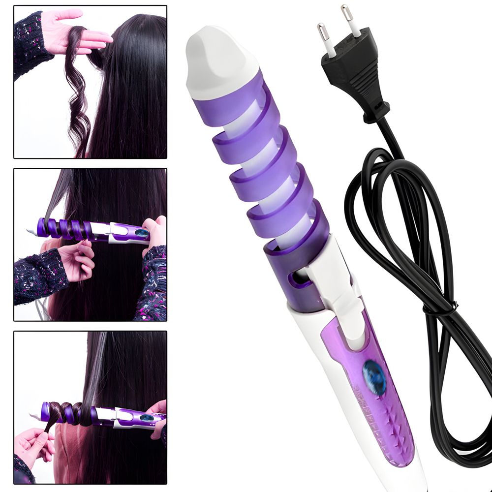 Lockenstab Keramik Lockenwickler Haar Rollen Styling Lockenstäbe Große und Kleine Locken Keramikbeschichtung Schnelle Erwärmung Curling Iron Wand Violett Retoo